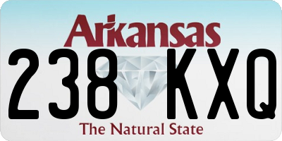 AR license plate 238KXQ