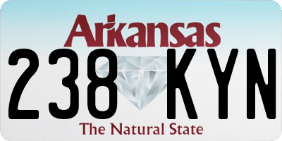 AR license plate 238KYN