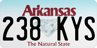 AR license plate 238KYS