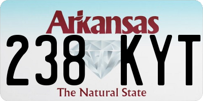 AR license plate 238KYT