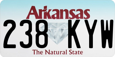 AR license plate 238KYW
