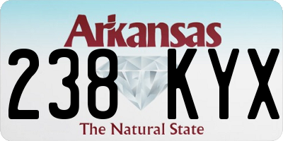 AR license plate 238KYX