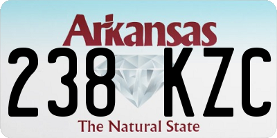 AR license plate 238KZC