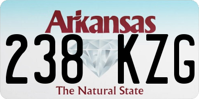 AR license plate 238KZG
