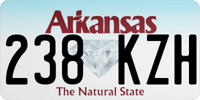 AR license plate 238KZH