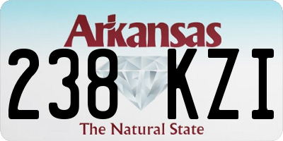 AR license plate 238KZI