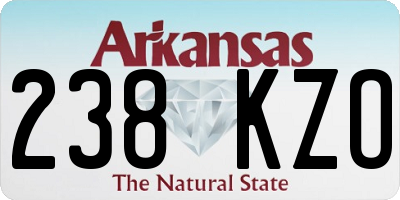 AR license plate 238KZO