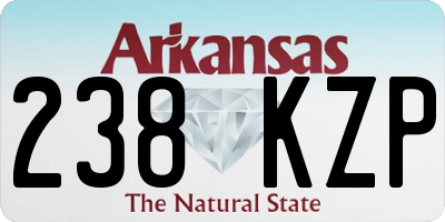 AR license plate 238KZP