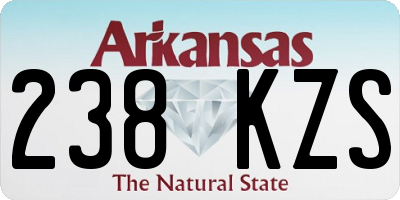 AR license plate 238KZS