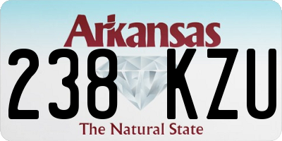 AR license plate 238KZU