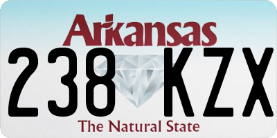 AR license plate 238KZX