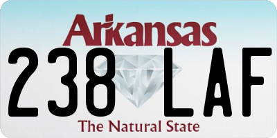 AR license plate 238LAF