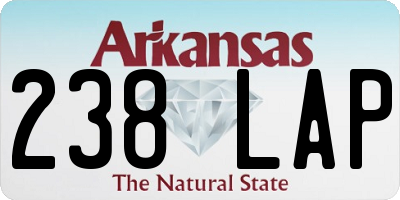 AR license plate 238LAP