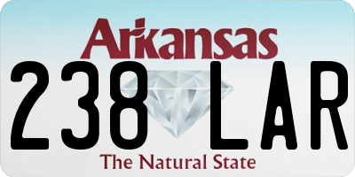 AR license plate 238LAR
