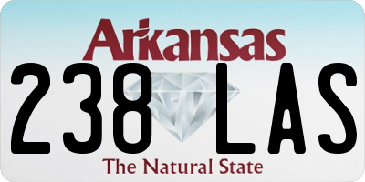 AR license plate 238LAS