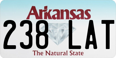 AR license plate 238LAT