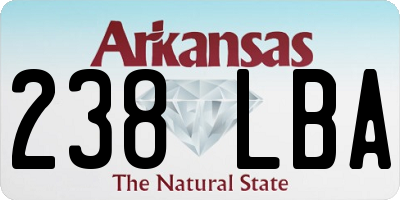 AR license plate 238LBA