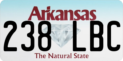 AR license plate 238LBC