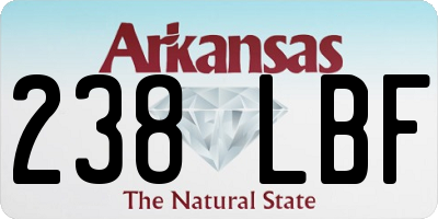 AR license plate 238LBF