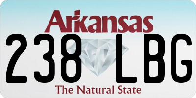 AR license plate 238LBG