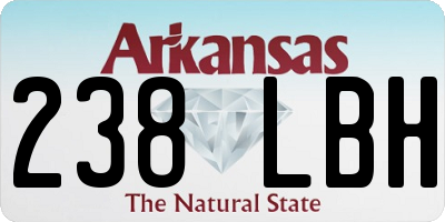 AR license plate 238LBH