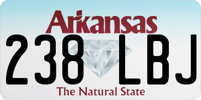 AR license plate 238LBJ