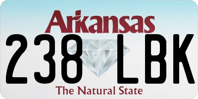 AR license plate 238LBK