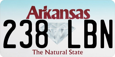 AR license plate 238LBN