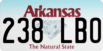 AR license plate 238LBO