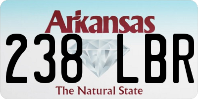 AR license plate 238LBR