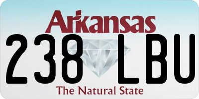 AR license plate 238LBU