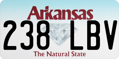 AR license plate 238LBV
