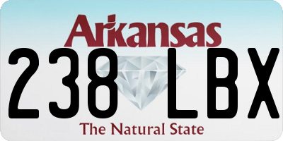 AR license plate 238LBX