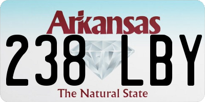 AR license plate 238LBY