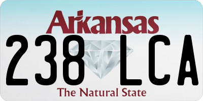 AR license plate 238LCA