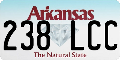 AR license plate 238LCC