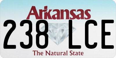 AR license plate 238LCE