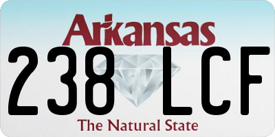 AR license plate 238LCF