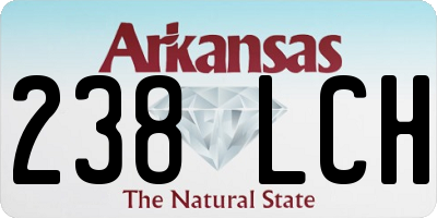 AR license plate 238LCH