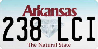 AR license plate 238LCI