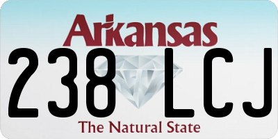 AR license plate 238LCJ
