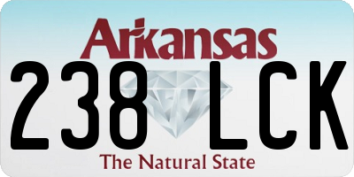 AR license plate 238LCK