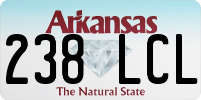 AR license plate 238LCL