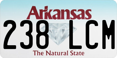 AR license plate 238LCM