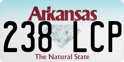 AR license plate 238LCP