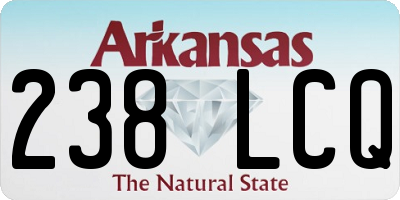 AR license plate 238LCQ