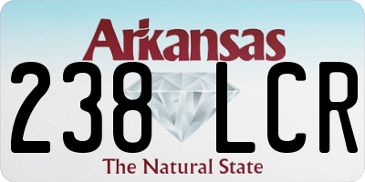 AR license plate 238LCR