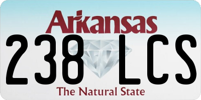 AR license plate 238LCS