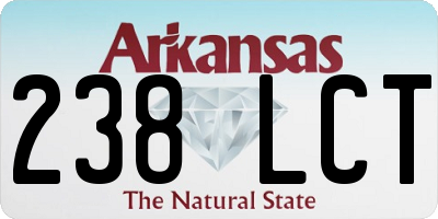 AR license plate 238LCT