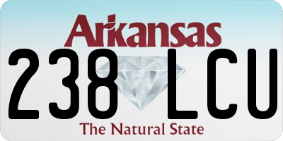 AR license plate 238LCU